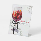 Sangria & Sass "Danke" Pedestal Sign Sockelschild (Vorderseite)
