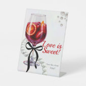 Sangria & Sass "Liebe ist süß" Pedestal-Zeichen Sockelschild (Vorderseite)