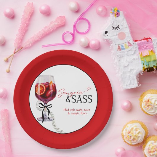 Sangria & Sass Pappteller (Party)