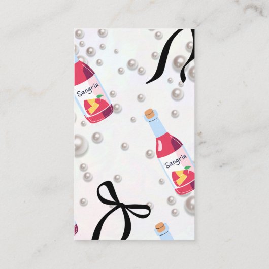 Sangria & Sass Recipe Anfrage Brautparty Begleitkarte (Rückseite)