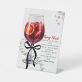 Sangria & Sass "Ring Hunt Game Sockelschild (Vorderseite)