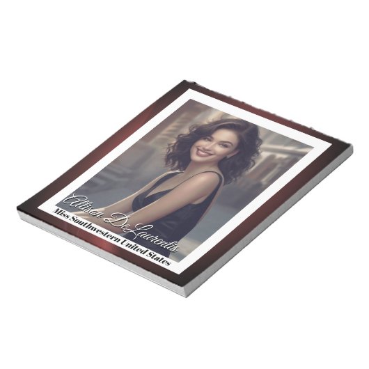 Sangria Shine Pageant Autograph Pad Notizblock (Rotiert)