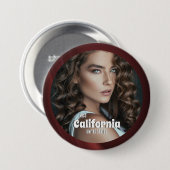 Sangria Shine Pageant Button (Vorne & Hinten)