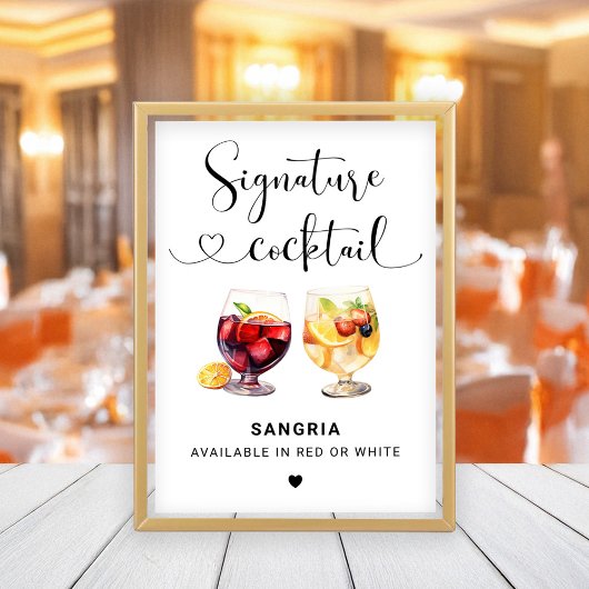 Sangria Signature Cocktail Herzensschrift Zeichen Einladung