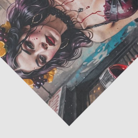 Sangria Siren Decoupage Paper Seidenpapier (Ausschnitt)