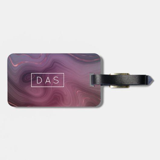 Sangria Strata | Moody Pink Dusky Lila Custom Gepäckanhänger (Rückseite horizontal)