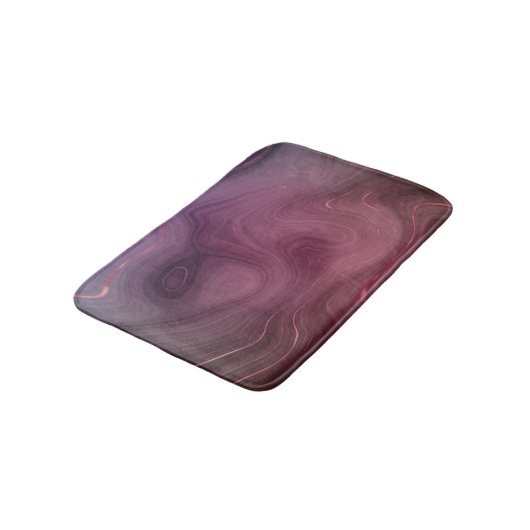Sangria Strata | Moody Pink und Lila Luxe Agate Badematte (Schrägansicht)