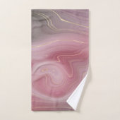 Sangria Strata | Moody Pink und Lila Luxe Agate Badhandtuch Set (Handtuch)