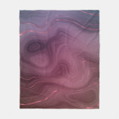 Sangria Strata | Moody Pink und Lila Luxe Agate Fleecedecke (Vorderseite)