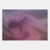 Sangria Strata | Moody Pink und Lila Luxe Agate Geschenkpapier Set (Vorderseite 2)
