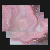 Sangria Strata | Moody Pink und Lila Luxe Agate Geschenkpapier Set