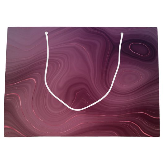 Sangria Strata | Moody Pink und Lila Luxe Agate Große Geschenktüte (Vorderseite)
