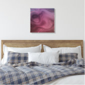 Sangria Strata | Moody Pink und Lila Luxe Agate Leinwanddruck (Insitu (Schlafzimmer))