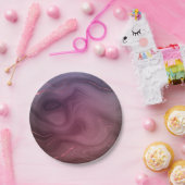 Sangria Strata | Moody Pink und Lila Luxe Agate Pappteller (Party)