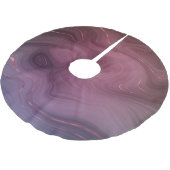 Sangria Strata | Moody Pink und Lila Luxe Agate Polyester Weihnachtsbaumdecke (Schrägansicht)