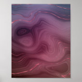 Sangria Strata | Moody Pink und Lila Luxe Agate Poster (Vorne)