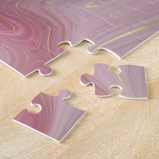 Sangria Strata | Moody Pink und Lila Luxe Agate Puzzle (Seite)