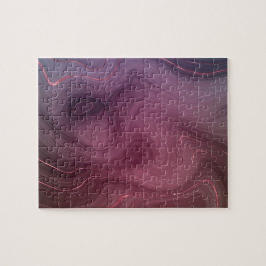 Sangria Strata | Moody Pink und Lila Luxe Agate Puzzle (Horizontal)