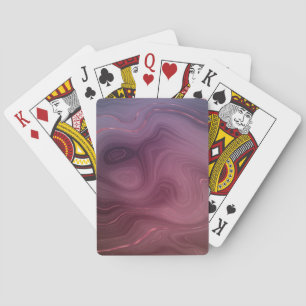 Sangria Strata   Moody Pink und Lila Luxe Agate Spielkarten