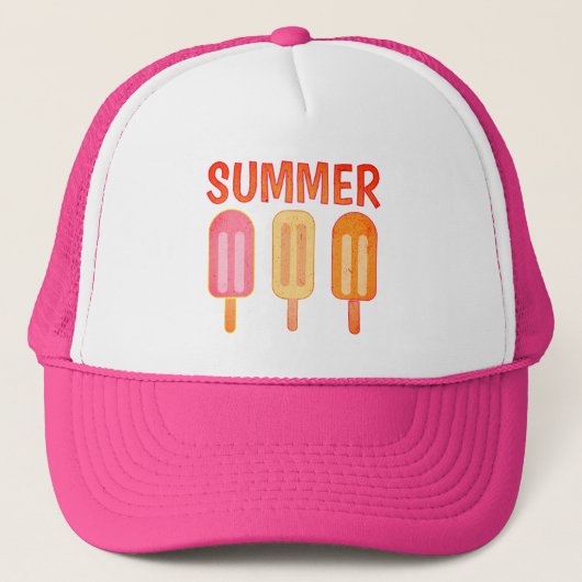 Sangria Summer Popsicles Truckerkappe (Vorderseite)