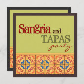 Sangria & Tapas Party! Glückliche Fiesta-Einladung Einladung (Vorne/Hinten)
