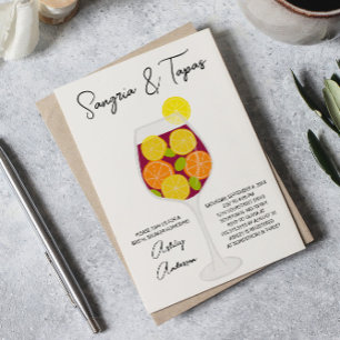 Sangria & Tapas Spanish Cocktail Brautparty Einladung