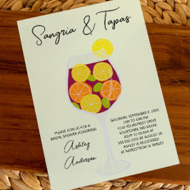 Sangria & Tapas Spanish Cocktail Brautparty Einladung
