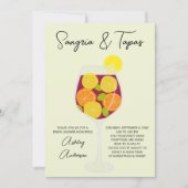 Sangria & Tapas Spanish Cocktail Bridal Shower Einladung (Vorderseite)