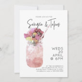 Sangria & Tapas Summer Cocktail Party Bright Pink Einladung (Vorderseite)