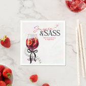Sangria und Sass, Perlen, Bogen Serviette (Beispiel)