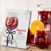 Sangria und Sass Sangria Bar Sockelschild