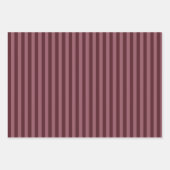Sangria und Smyrna Lila Streifen Geschenkpapier Set (Vorderseite)