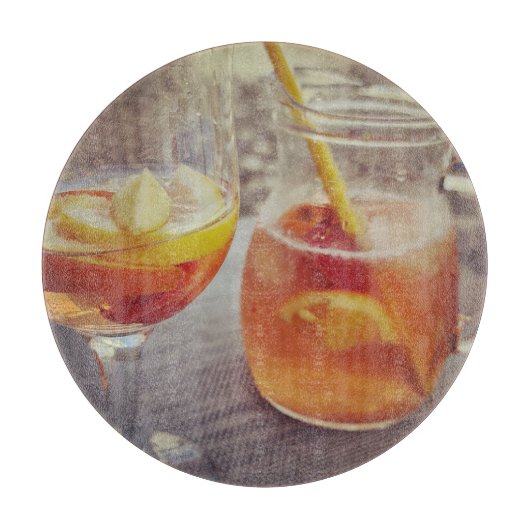 Sangria und Sonnenschein Schneidebrett (Vorderseite)