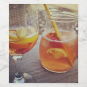 Sangria und Sonnenschein Weinetikett (Einzelnes Label)