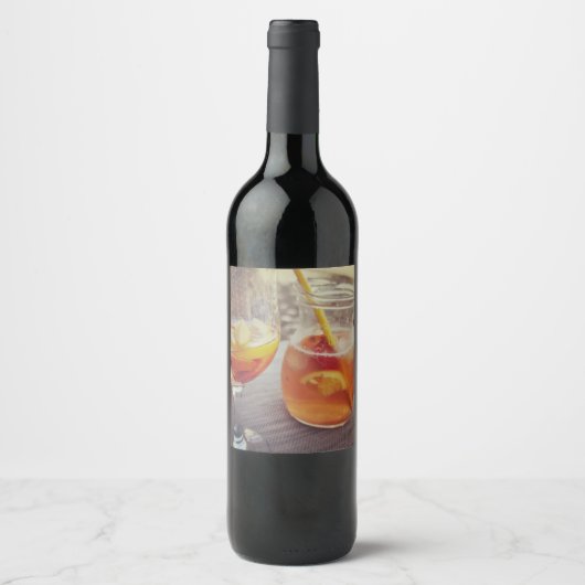 Sangria und Sonnenschein Weinetikett (Vorderseite)