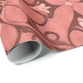 Sangria Viktorianische Blume Lattice Design Style Geschenkpapier (Rolleneckpunkt)