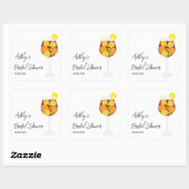 Sangria Wedding, Bachelorette oder Brautparty Quadratischer Aufkleber (Blatt)