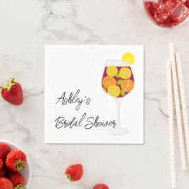 Sangria Wedding, Bachelorette oder Brautparty Serviette