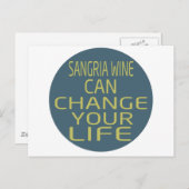 Sangria Wein kann Ihr Leben verändern Postkarte (Vorne/Hinten)