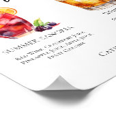 Sangria Whiskey Sour Signature Cocktails Menü Poster (Ecke)
