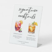 Sangria Whiskey Sour Signature Cocktails Menü Sockelschild (Vorderseite)