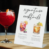 Sangria Whiskey Sour Signature Cocktails Menü Sockelschild