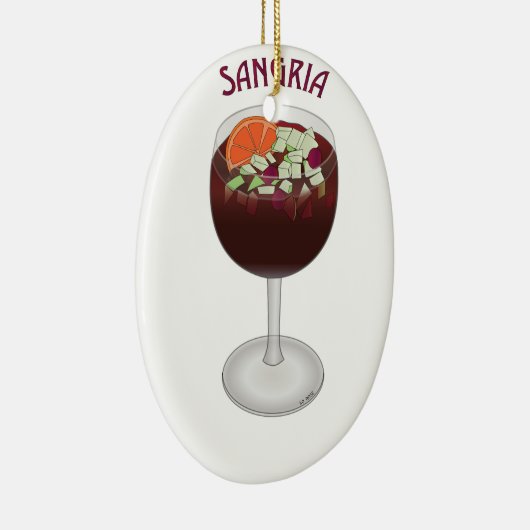 SANGRIA WINE DESIGN KERAMIKORNAMENT (Rechts)