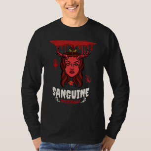Sanguine Stream Retro Halloween Blutdemon Design T-Shirt
