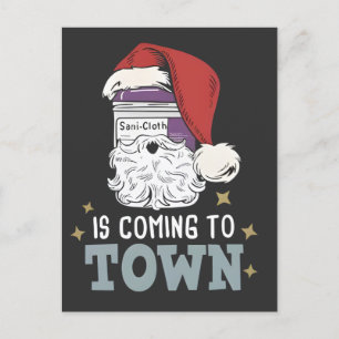 Sani Cloth Christmas Nurse Holiday Medical Nurse Ankündigungspostkarte