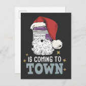 Sani Cloth Christmas Nurse Holiday Medical Nurse Ankündigungspostkarte (Vorne/Hinten)