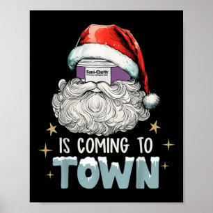 Sani Cloth kommt in die Stadt hässliche Weihnachts Poster