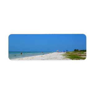 Sanibel Beach Rücksendeadressen-Aufklebers
