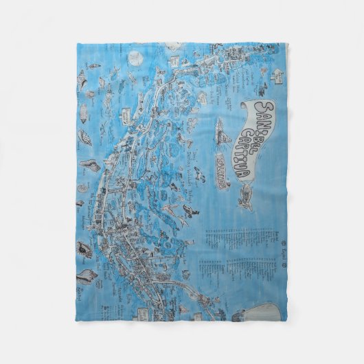 SANIBEL CAPTIVA INSEL FLORIDA BLANKET DURCH FLEECEDECKE (Vorderseite)