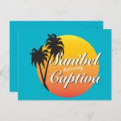 Sanibel Captiva Islands Florida Elegante Palms Postkarte (Vorne/Hinten)